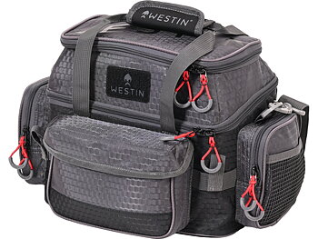 En mindre fiskeväska från westin i titanium black