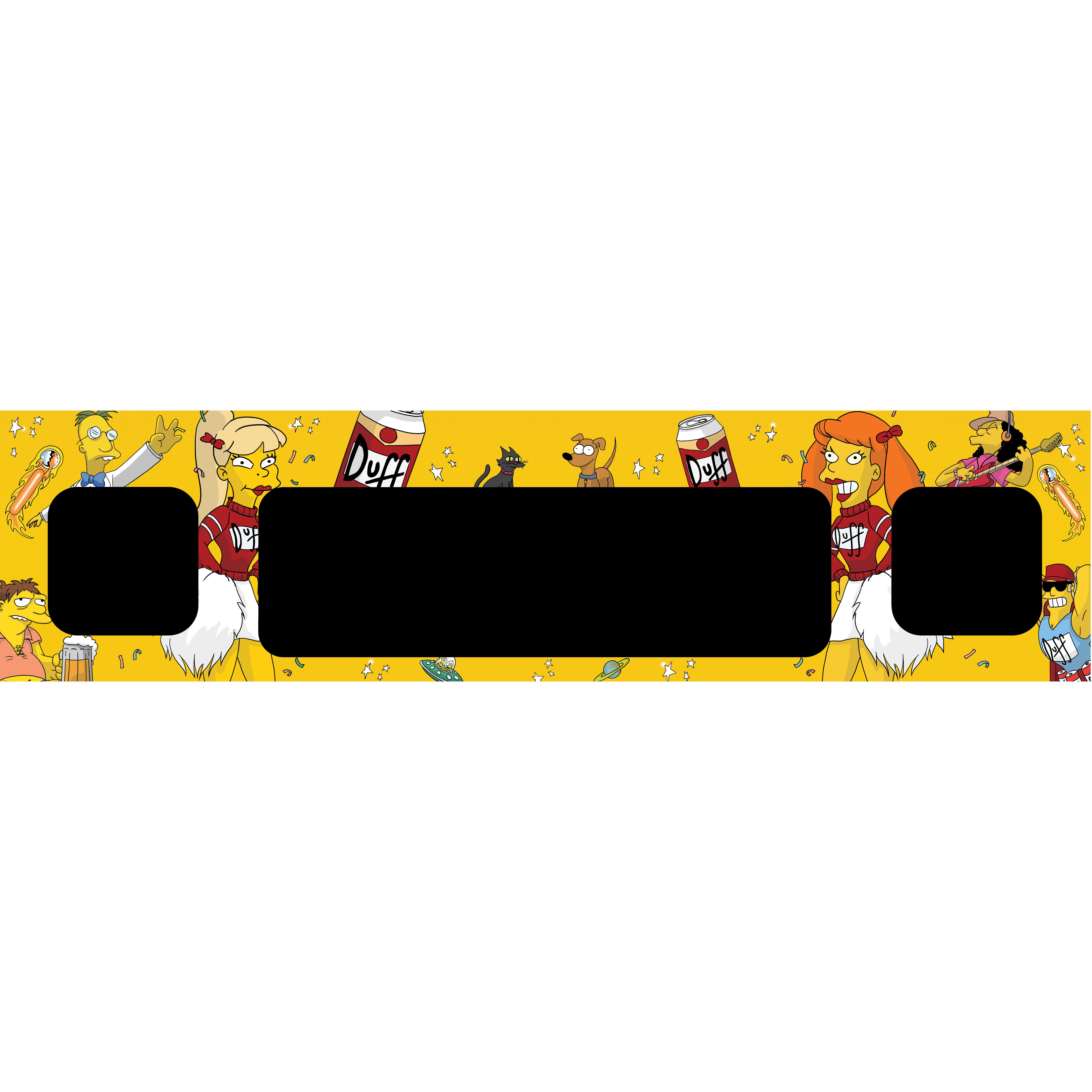 The Simpsons Pinball 3-Piece Playfield Back Panel & Speaker Grill Decal Set - 2