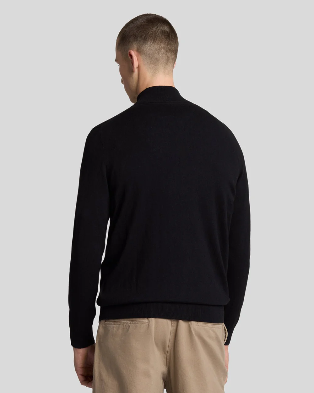 Lyle & Scott - Cotton Merino 1/4 Zip - Jet Black - 3