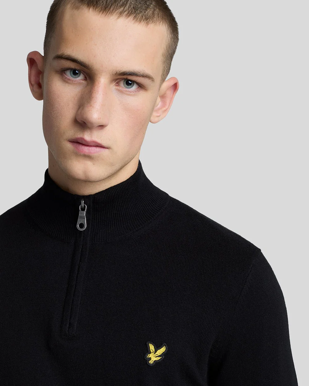 Lyle & Scott - Cotton Merino 1/4 Zip - Jet Black - 4