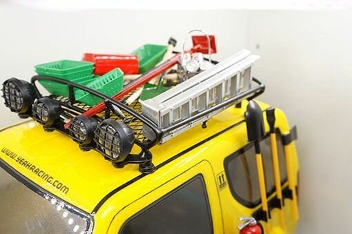 Yeah Racing YA-0464 Body Accessories Scale Aluminium Folding Ladder (155mm) for 1-8 and 1-10 Model - 4