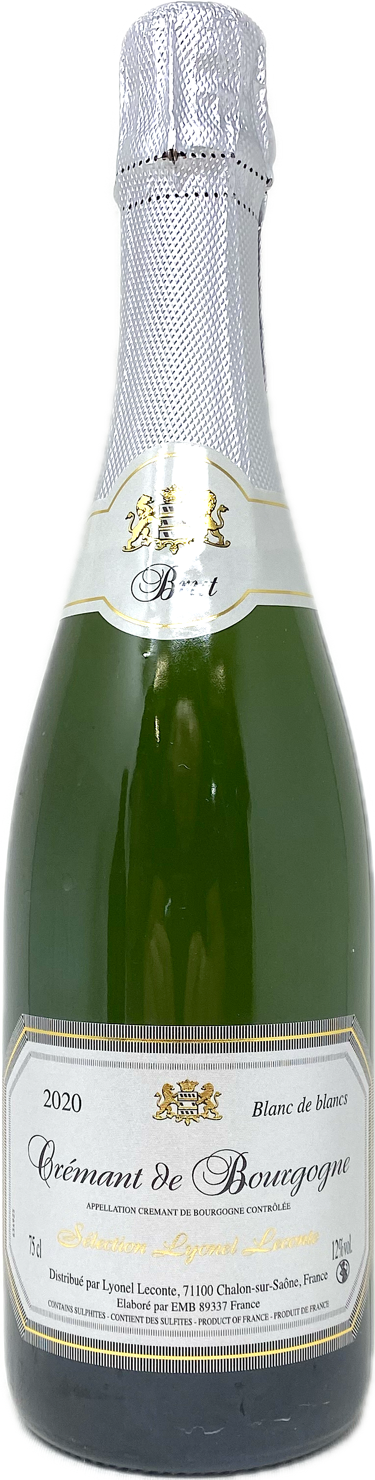 2020 CREMANT DE BOURGOGNE BLANC DE BLANCS  LYONEL LECONTE, 75 cl