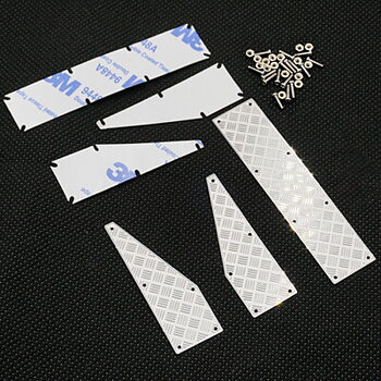 Yeah Racing TRX4-028 Stainless Steel Rear Bumper Diamond Plate for Traxxas TRX-4