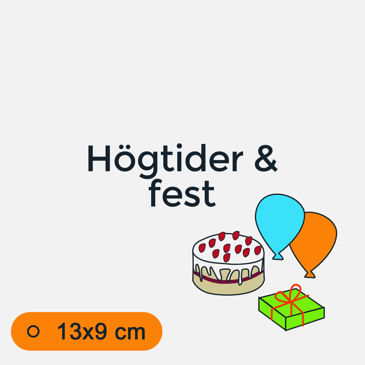 Bildstödsbilder Högtider och fest, 13x9 cm