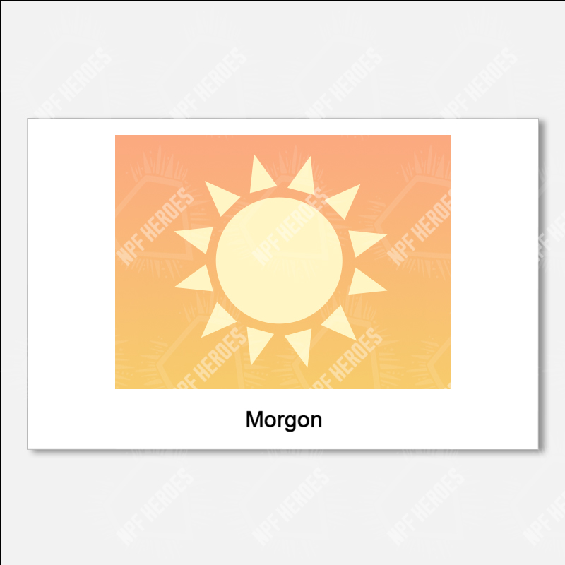 Bildstödsbilder Morgon och läggdags, 13x9 cm - 22