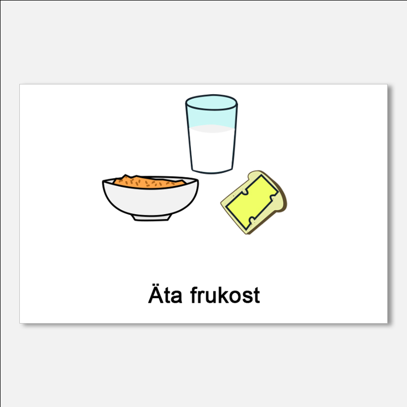 Bildstödsbilder Morgon och läggdags, 13x9 cm - 2
