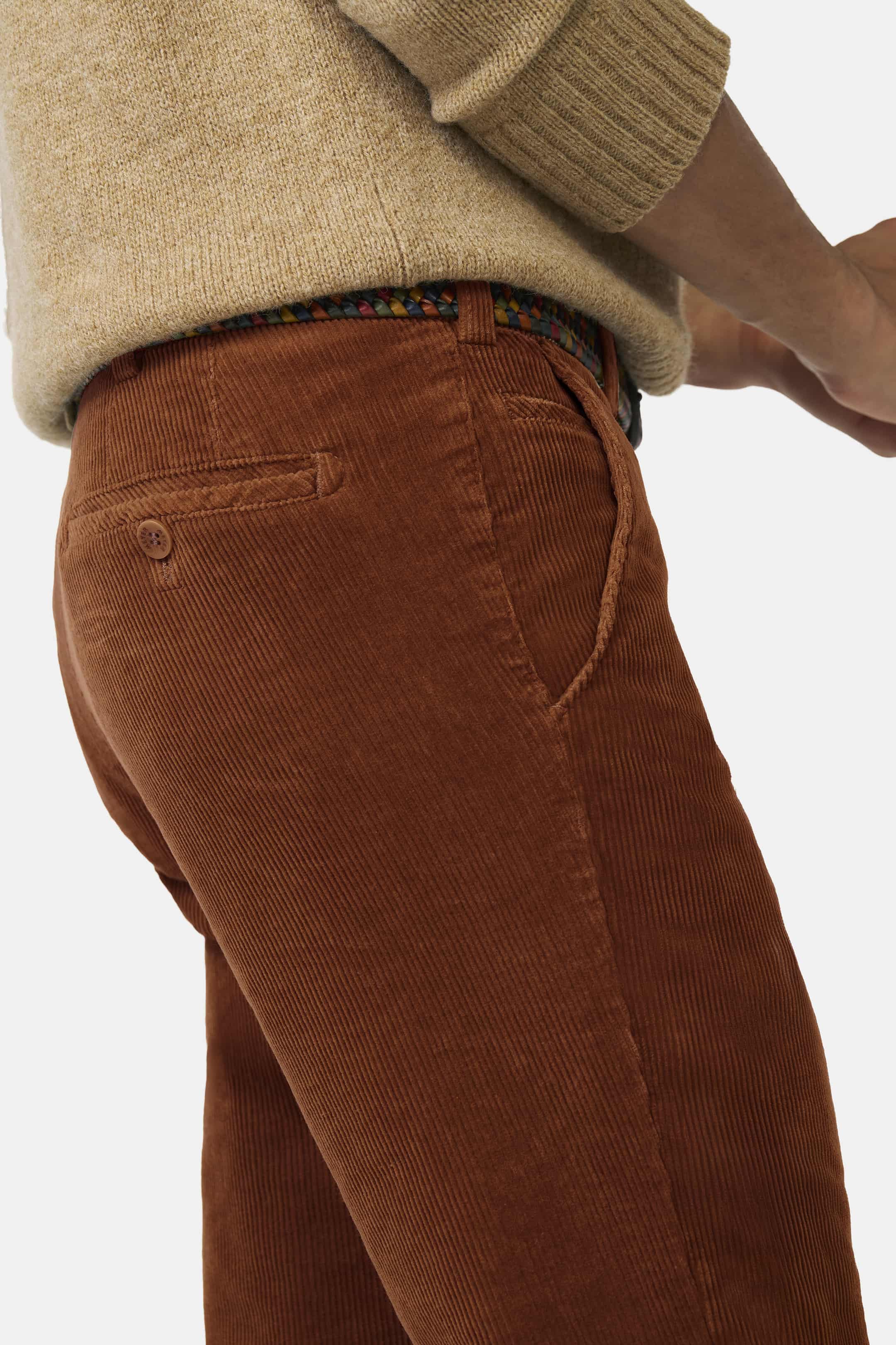 Bruna (copper) chinos i exklusiv bredspårig manchester (Cord) och modern passform (Meyer / Bonn) - 3