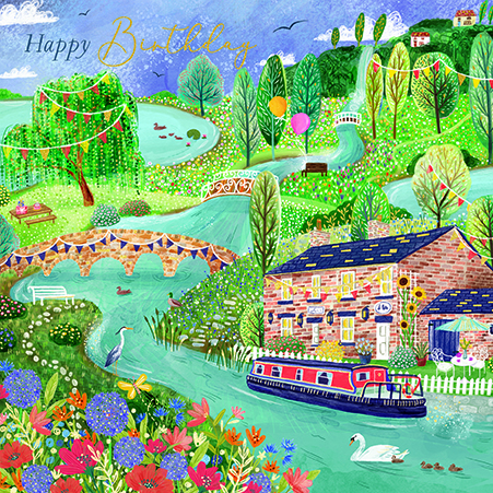 Afternoon By The River, Greeting Card
