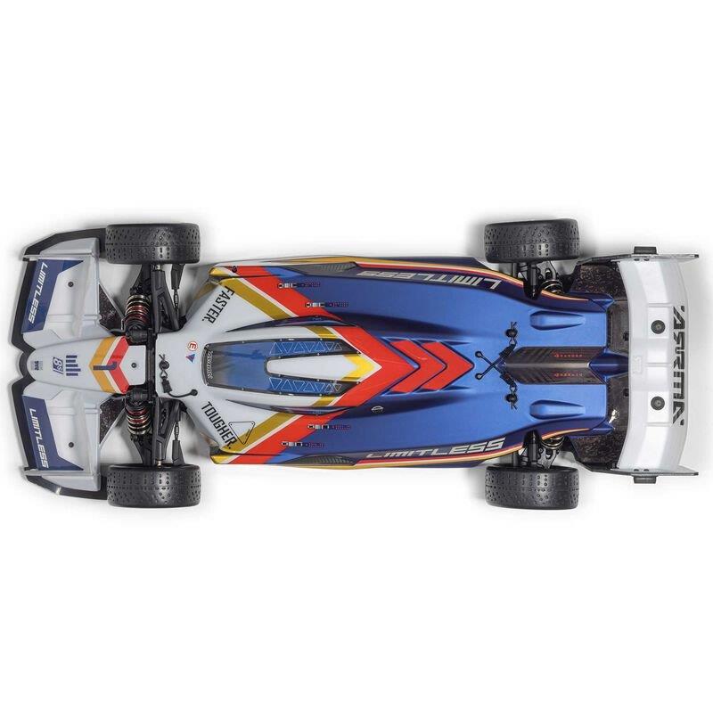 ARRMA 1/7 LIMITLESS 8S AVC 4X4 RTR Brushless Street Speed, White/Blue - 12