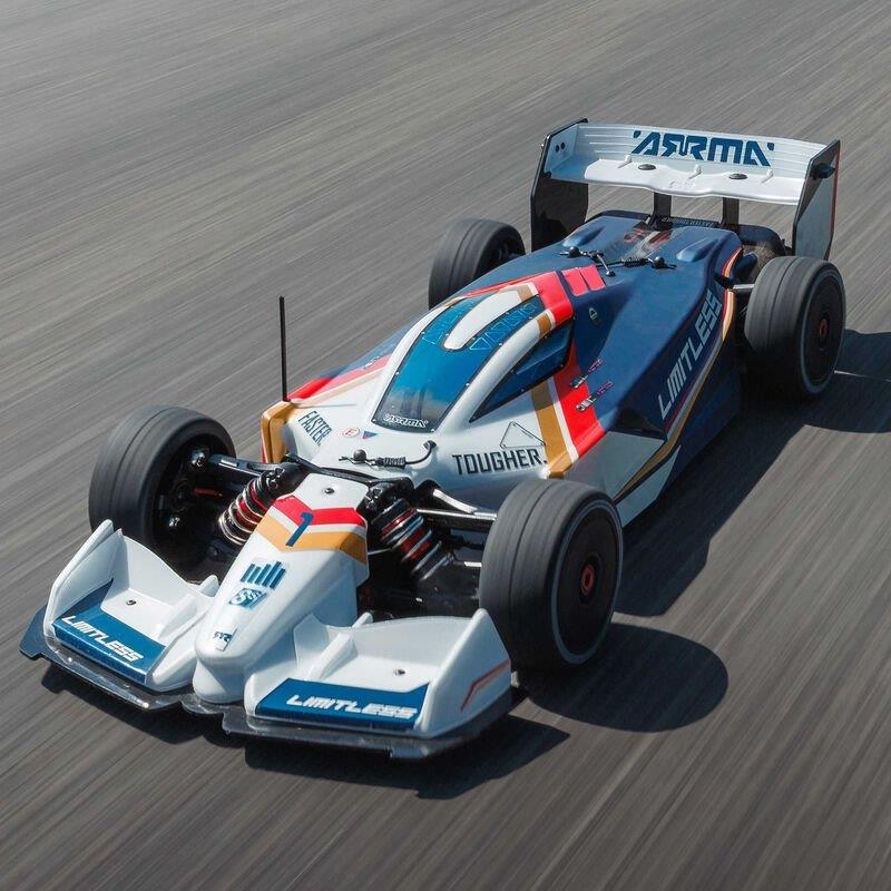ARRMA 1/7 LIMITLESS 8S AVC 4X4 RTR Brushless Street Speed, White/Blue - 7