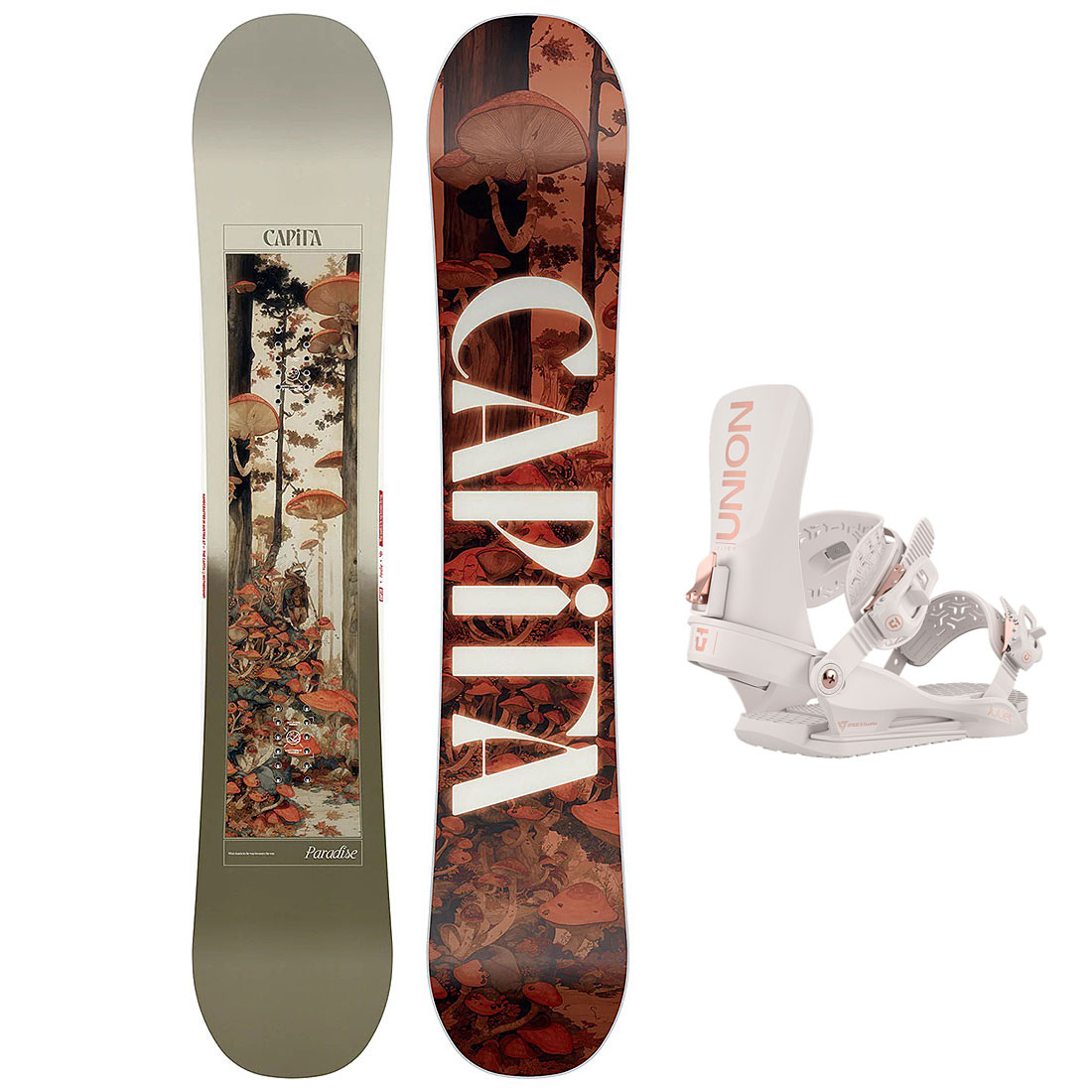Capita Snowboardpaket - Paradise 147 + Union Juliet Sand Pink M