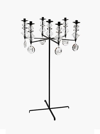 Candelero SH 48, 7 Velas con cristal transparente cristal transparente