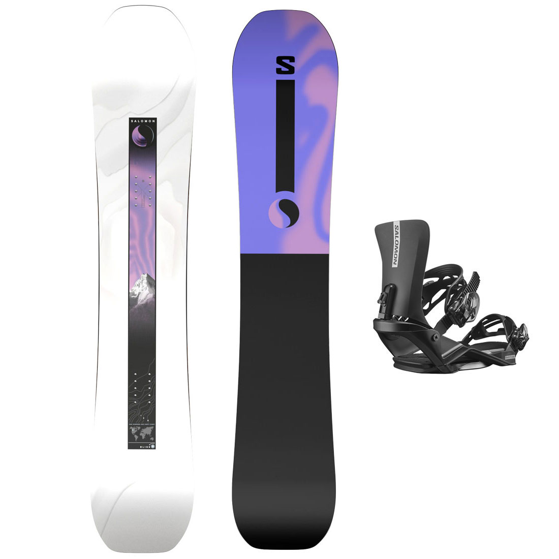 Salomon Snowboard Set - Bliss 151 + Rhythm Black S - Standtallshop.com