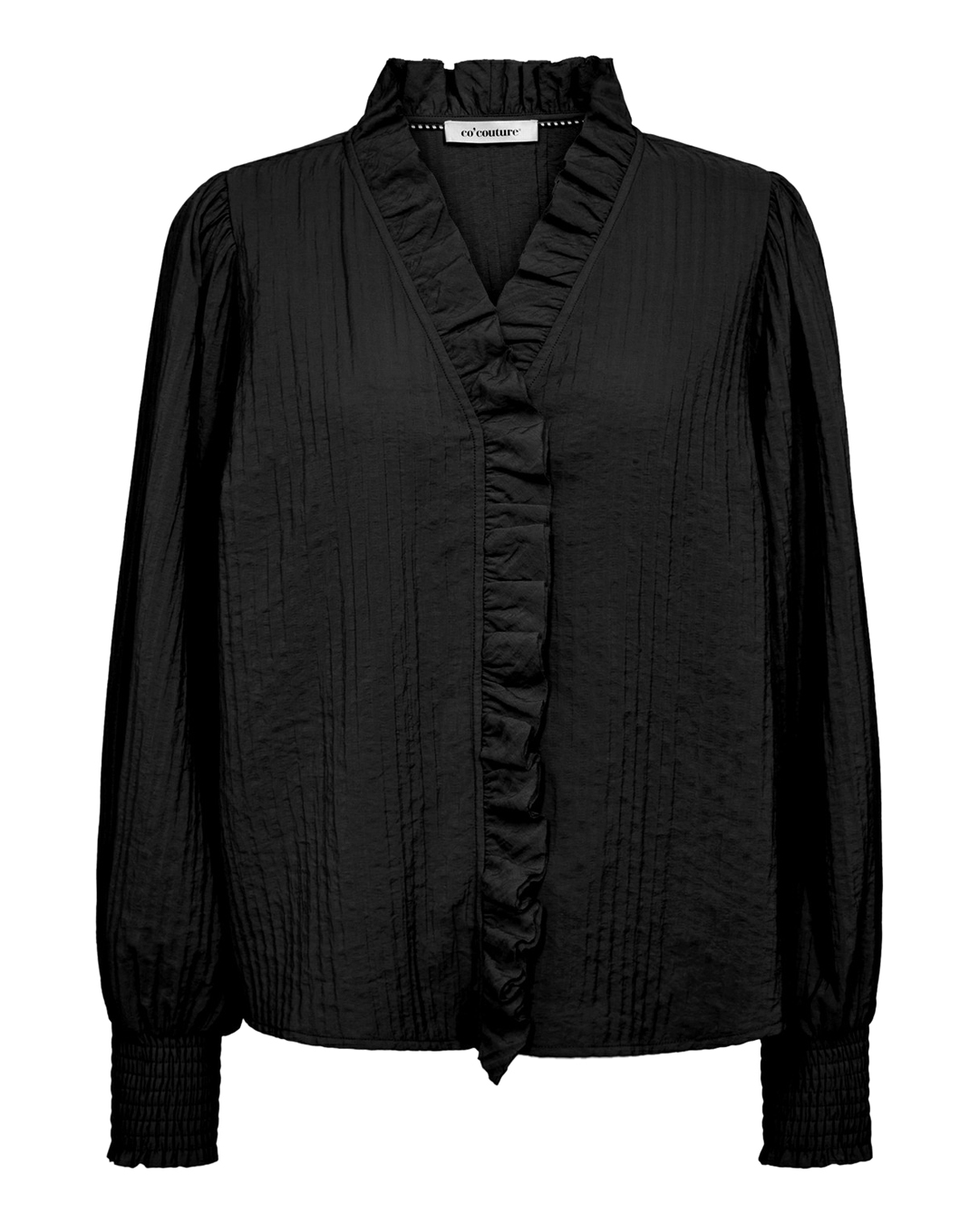Blus Shina med volang svart