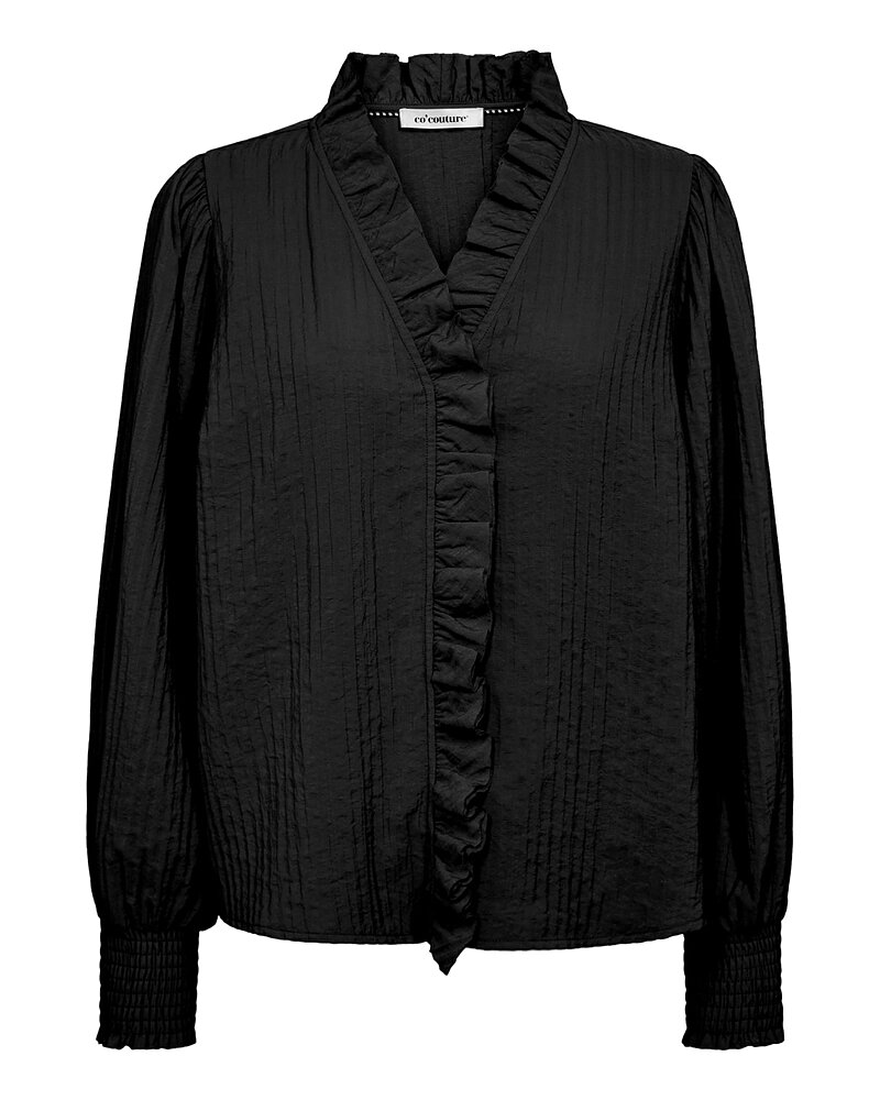 Blus Shina med volang svart