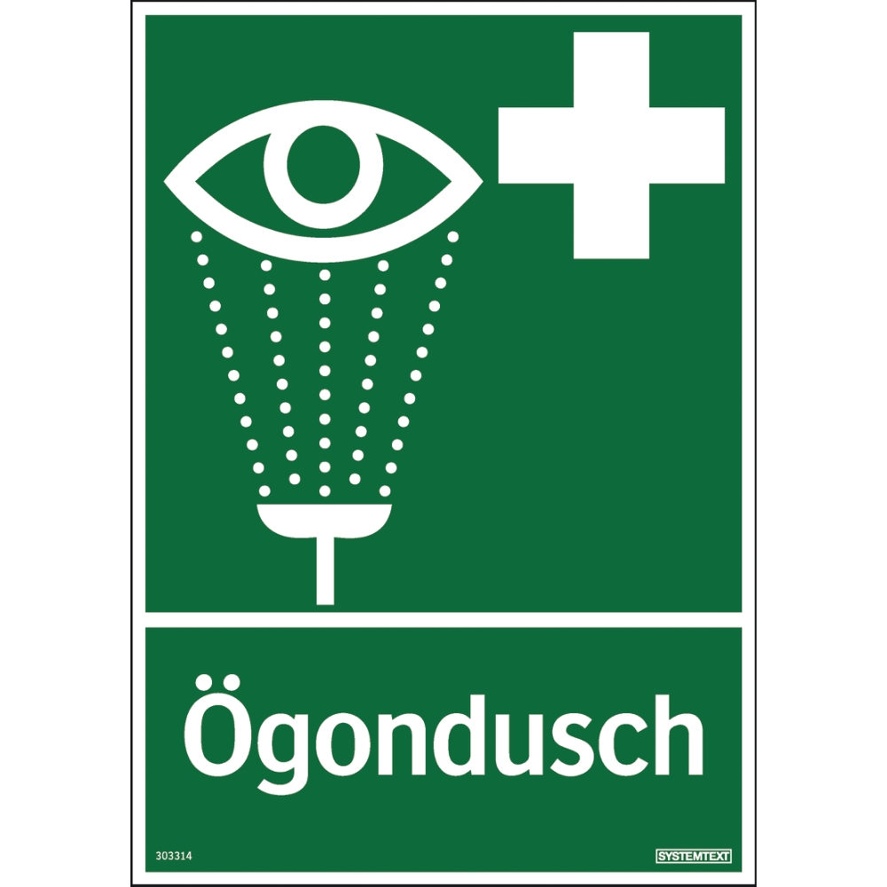 Skylt ögondush  210X297 PL