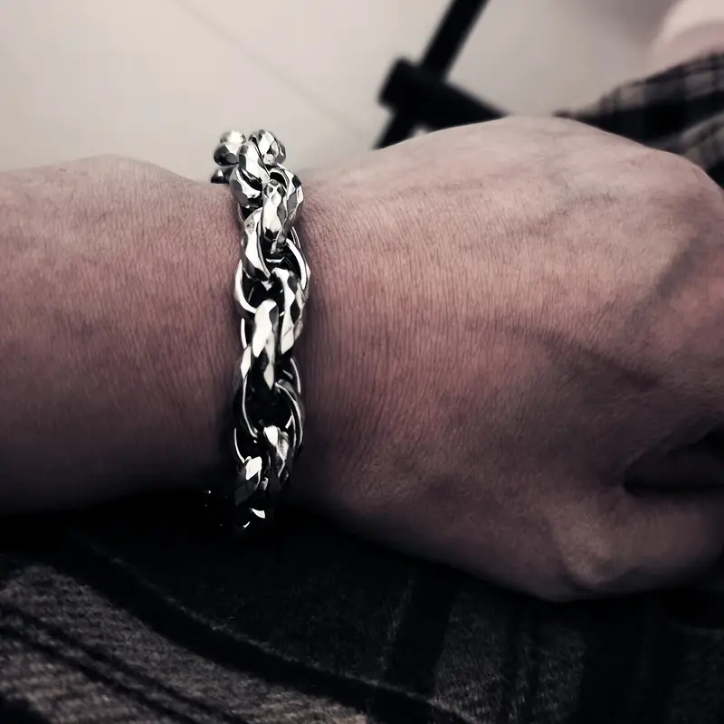 Kubansk länk -Armband i rostfritt stål- 11mm - 3