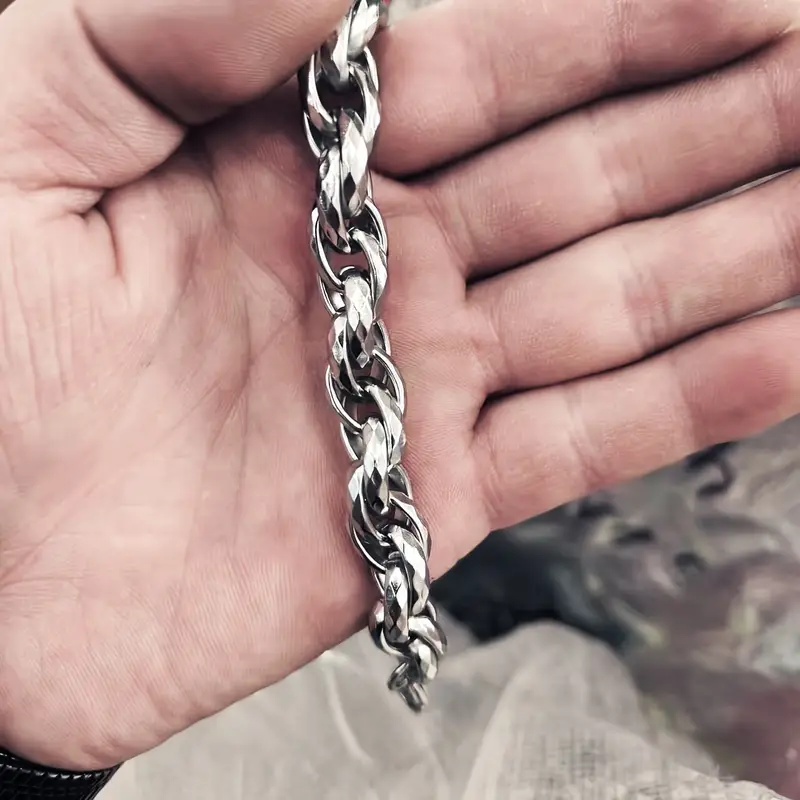 Kubansk länk -Armband i rostfritt stål- 11mm - 2