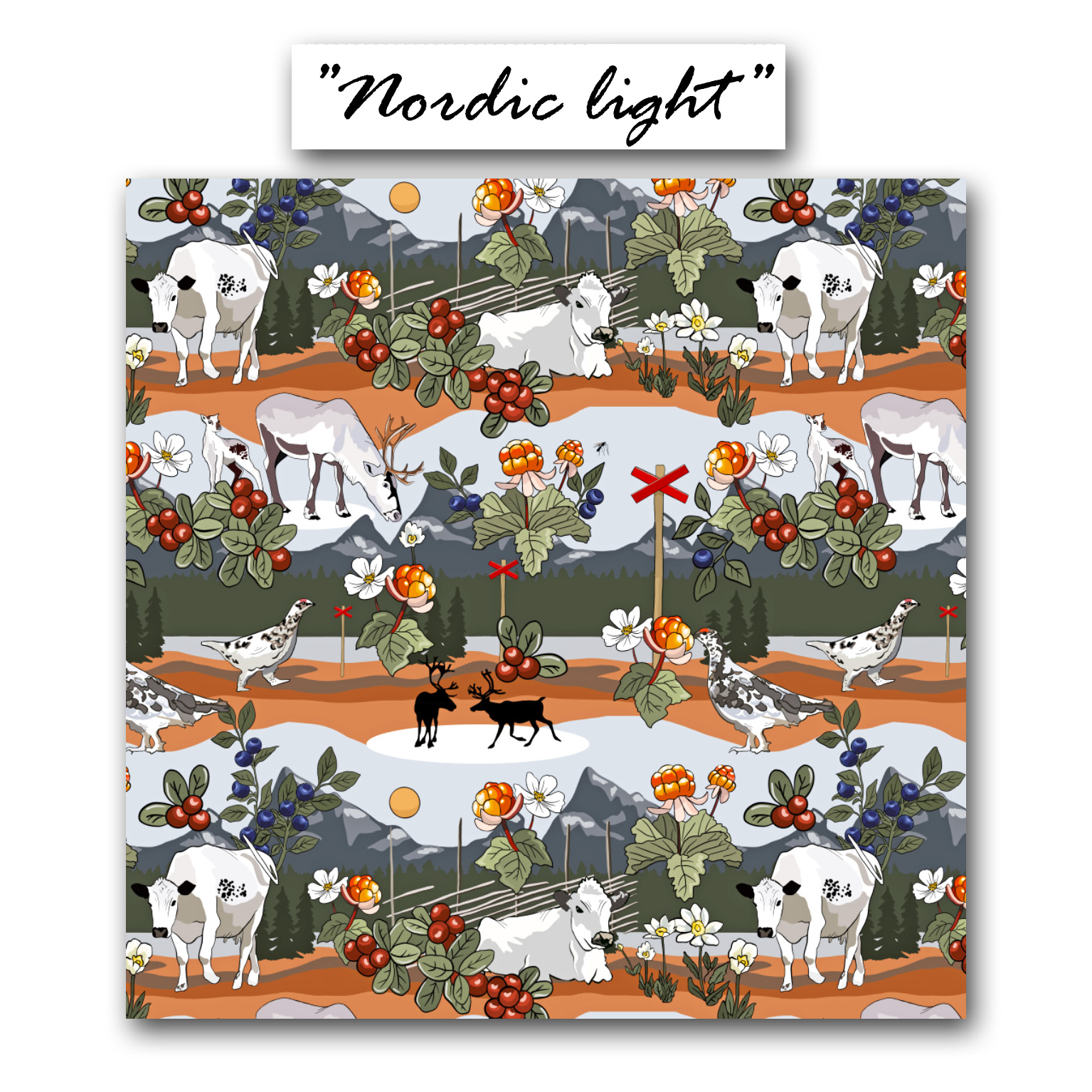 ÅTER I LAGER! Jerseytyg ekologisk bomull,   " Nordic light", metervara - 4