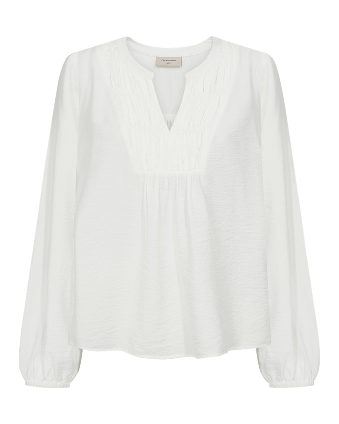 Blus Renee v-ringad offwhite - 2