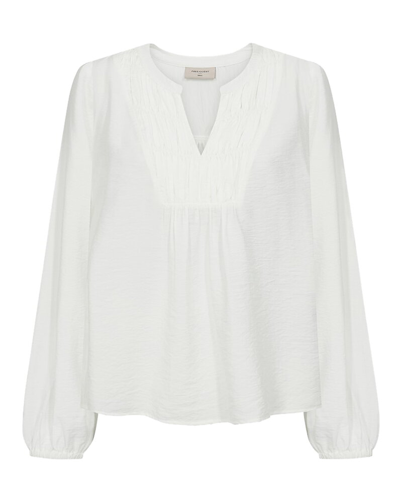 Blus Renee v-ringad offwhite