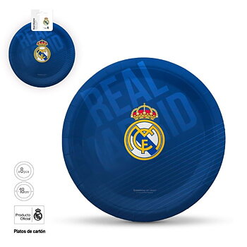 Real Madrid Papperstallrik 18 cm 8-pack