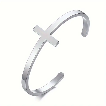 Armband "Steel Cross" i rostfritt stål  