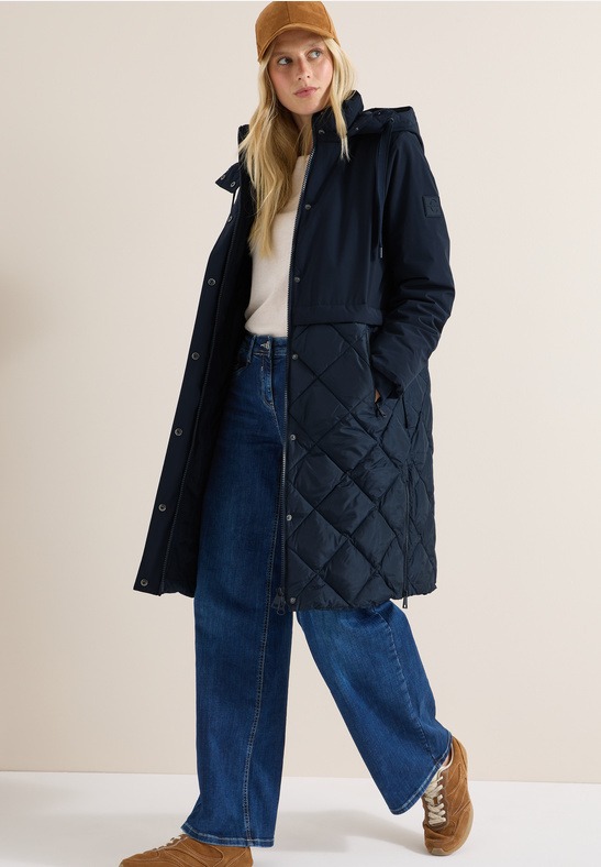 Mat Mix Coat (C) - Dark Navy - Cecil