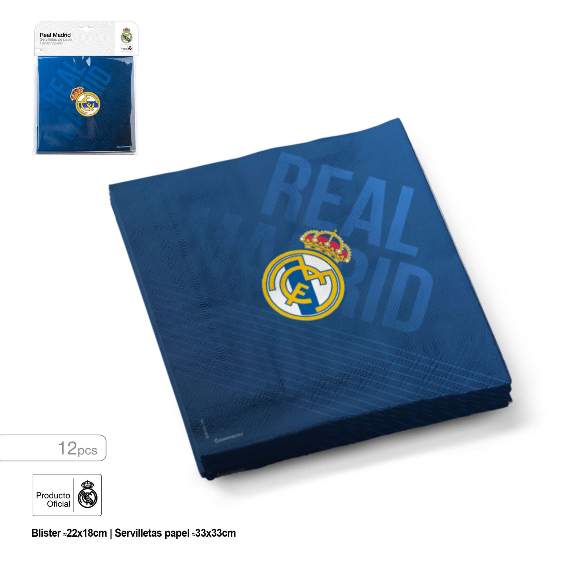 Real Madrid Servetter 12-pack