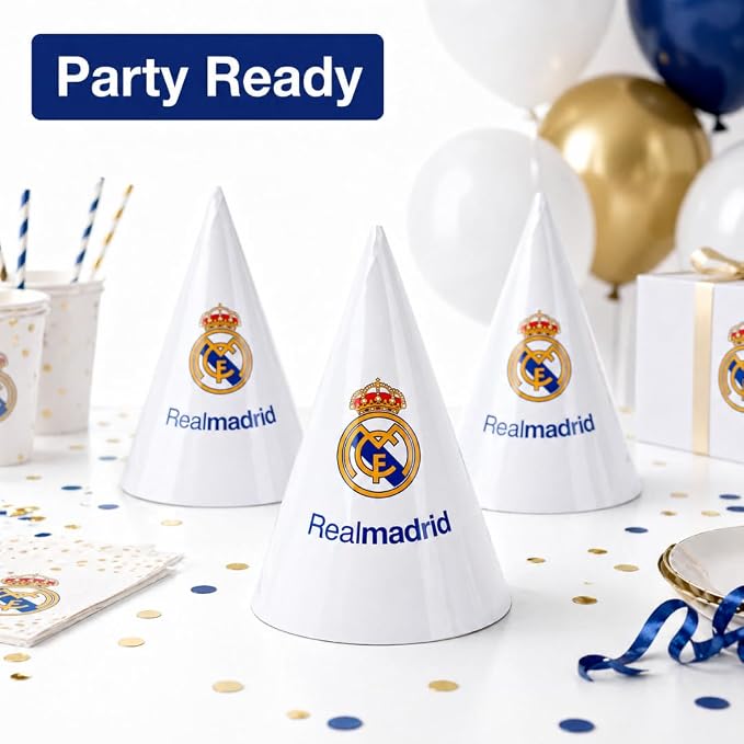 Real Madrid Partyhattar 6-pack - 4