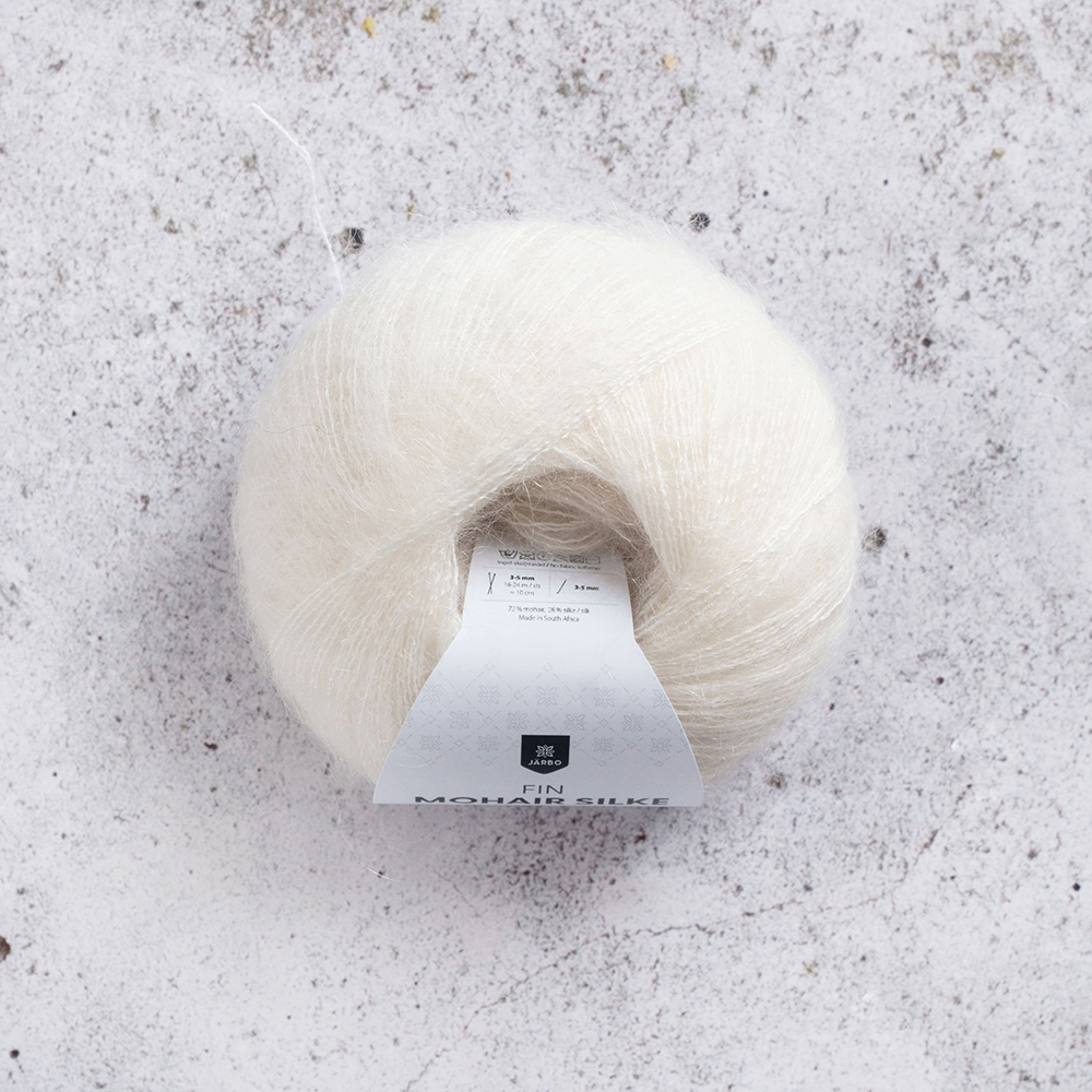 Fin Mohair Silke 25g Naturale White 20