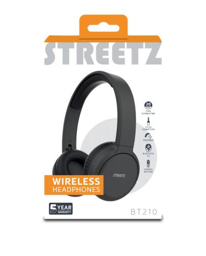 STREETZ Headset Bluetooth, Black BT210 - 2