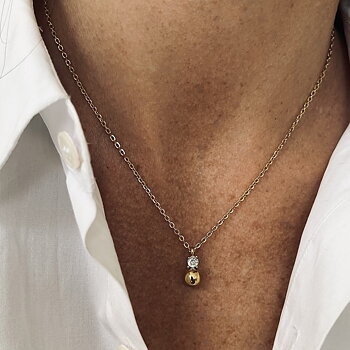 Bud to rose - Halsband Stella bead guld