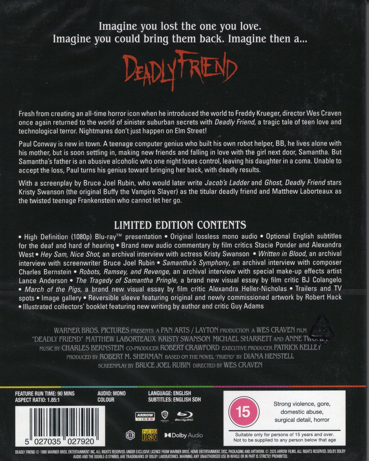 Deadly Friend (Limited Edition) (ej svensk text) (Blu-ray) - 2