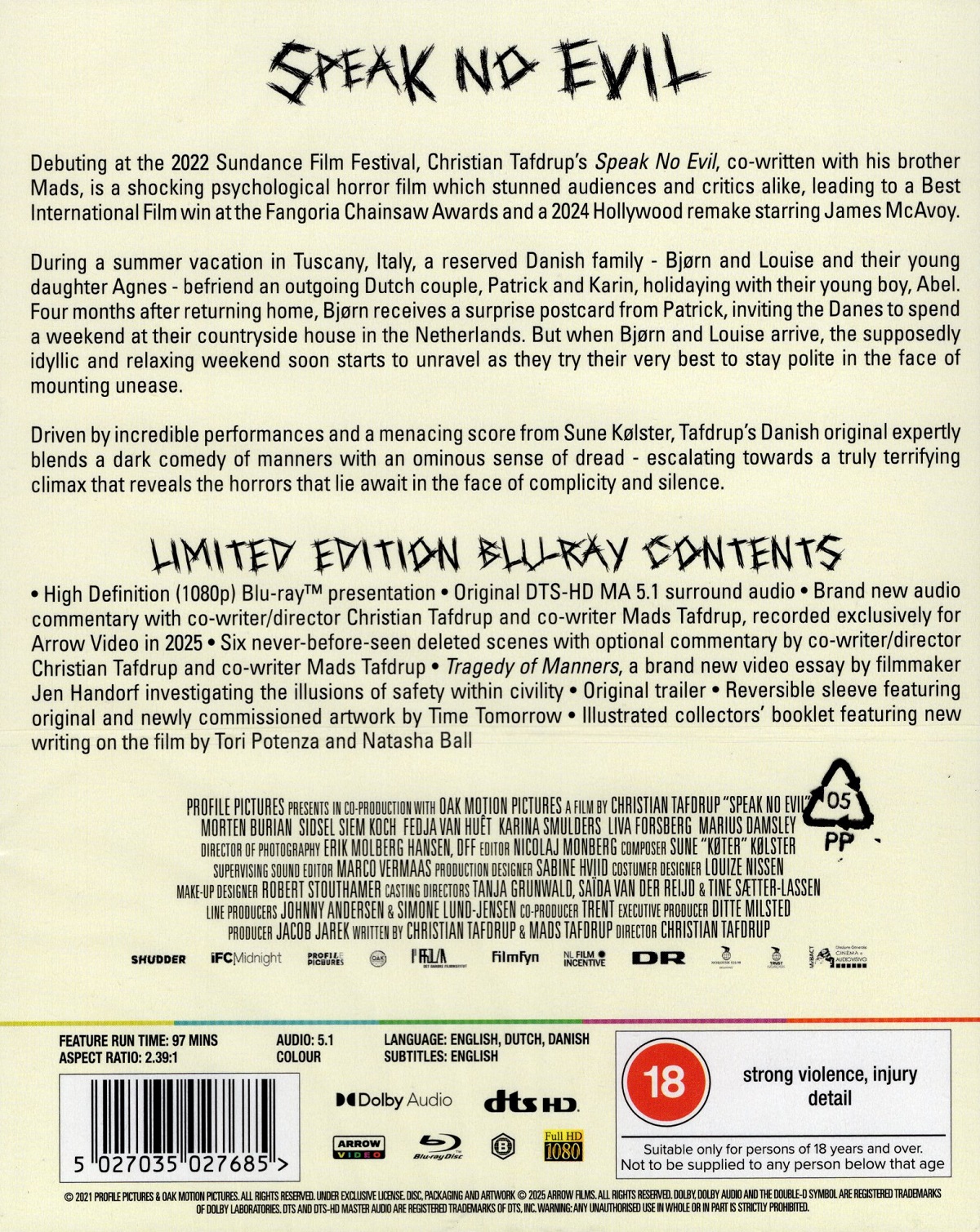 Speak No Evil (Limited Edition) (ej svensk text) (Blu-ray) - 2