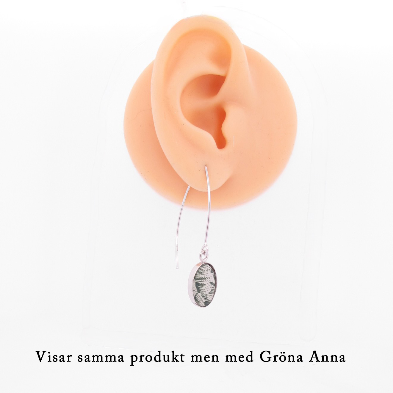 Örhänge Adam Oval med porslin - 2