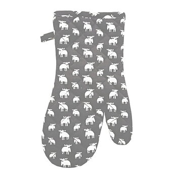 Oven glove Moz Recycled cotton, grey/white