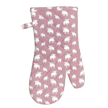 Oven glove Moz Recycled cotton, pink/white