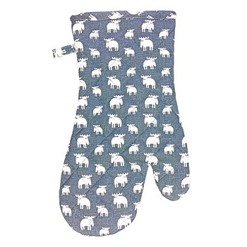 Oven glove Moz Recycled cotton, blue/white