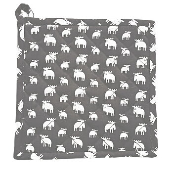 Pot holder Moz Recycled cotton, grey/white
