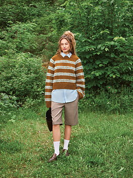 Sandnes Ridge Sweater 2507_08 (20 m flerfärgsstick st 4)