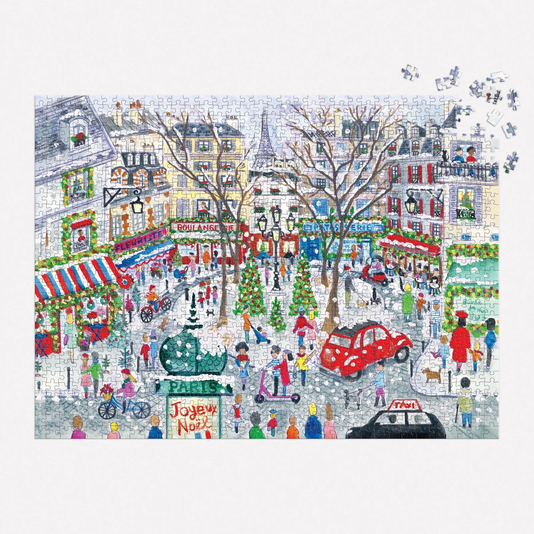 Michael Storrings Christmas in Paris 1000 Piece Foil Puzzle - 4
