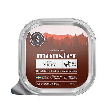 Monster Dog Puppy Beef Paté tray 150 gr