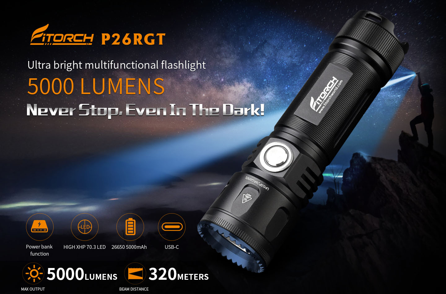 Ficklampa SAR, P26RGT,  - 4
