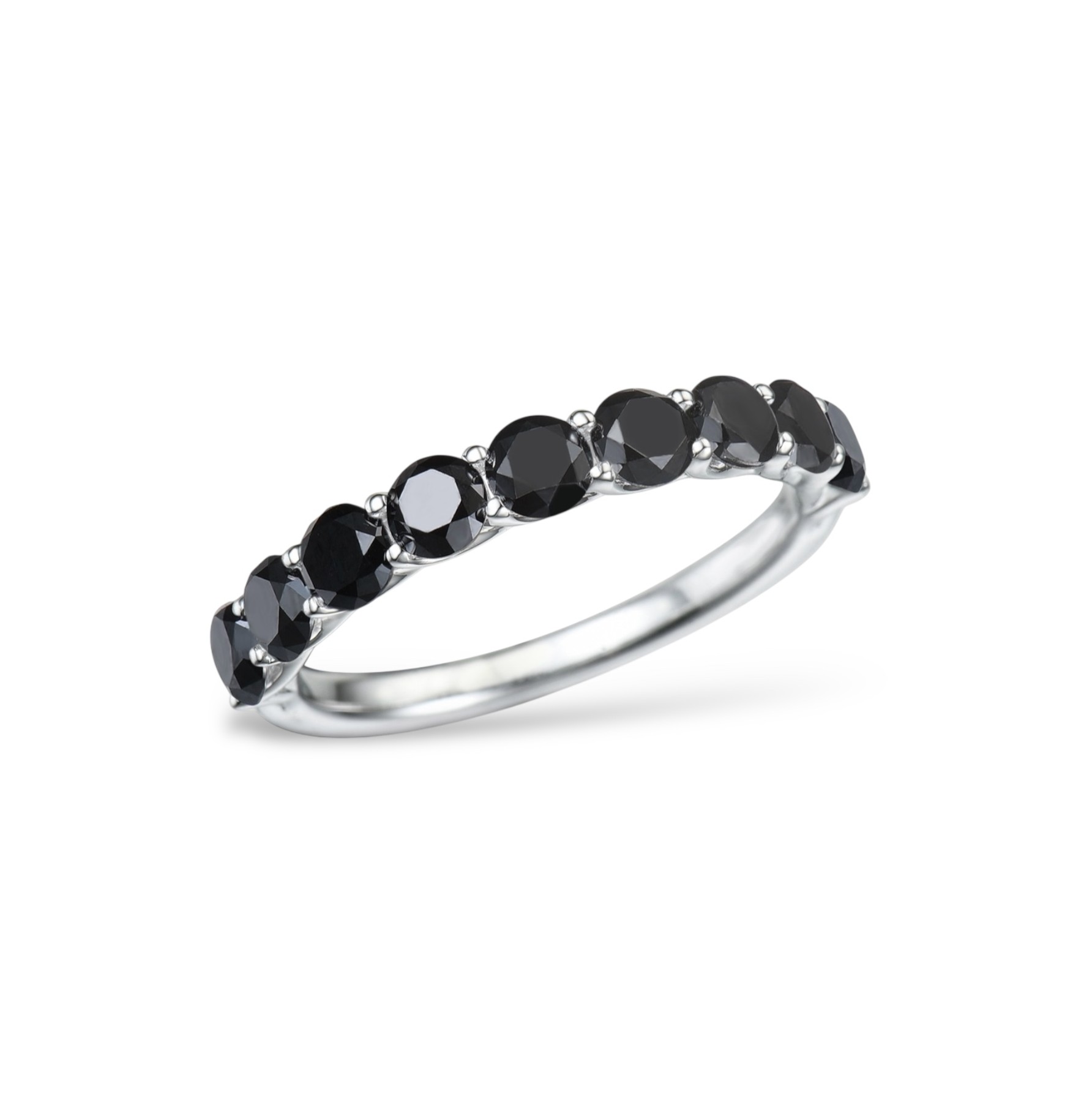Black diamond brilliant cut wave