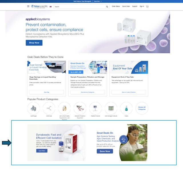 Web ads - Homepage - Product Focus