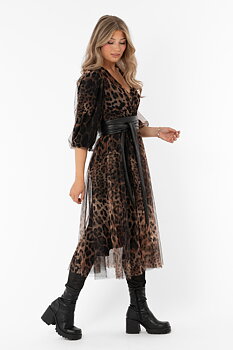 Capri Collection Priscilla Tulle Dress Hazel /Black