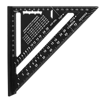 Tømrervinkel Tecos svart aluminium proline