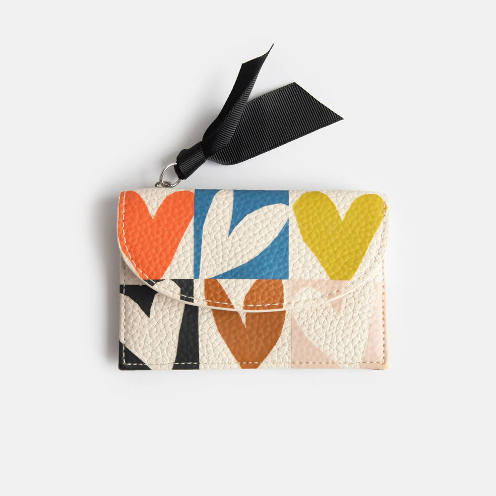 Multi Checkmate Hearts Card Holder Coin Purse - 2