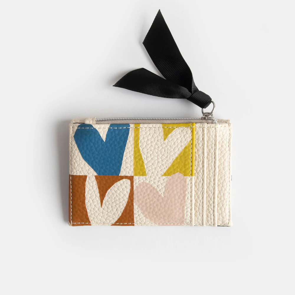 Multi Checkmate Hearts Card Holder Coin Purse